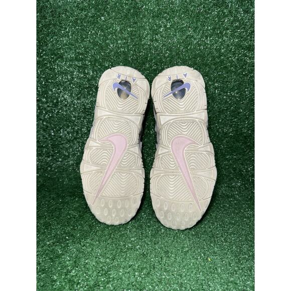 Nike Air More Uptempo Thank You, Wilson White Grey Athletic Shoes Kids Size 4Y - Picture 8 of 9